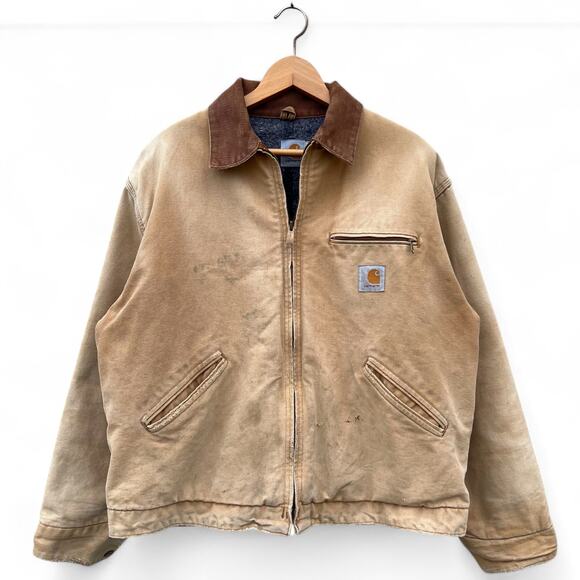 Carhartt Other - Vintage Union Made Carhartt Detroit Blanket Lined Jacket Workwear 6BLJ 48 Tan